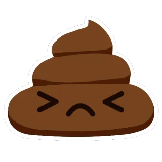 😣 f39f7761 cacca, emoji, cartone animato, carino, marrone, triste, arrabbiato whatsapp sticker