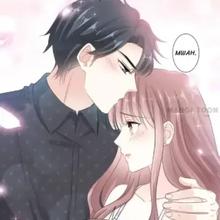 😘 c878170c Mwah. romance, couple, love, affection, kiss whatsapp sticker