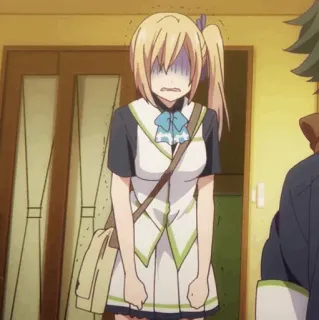 🏅 12f5dcf1 Anime, Mädchen, genervt, frustriert, enttäuscht, Cartoon telegram sticker