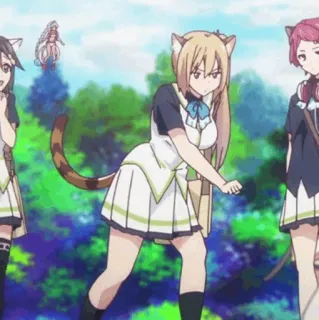 🏅 2323d93d Anime, Katzenmädchen, Süß, Cartoon telegram sticker