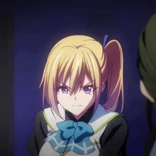 🏅 f7cfd054 Anime, blond, Mädchen, Pferdeschwanz telegram sticker