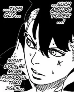 🛸 7559069e ...THIS GUY... ...SUCH ABSURD POWER!... MIGHT EVEN BE MORE POWERFUL THAN JIGEN... Аниме, Манга, Персонаж, Абсурдная сила, Джиген telegram sticker