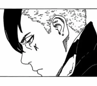 🛸 b004d14b Аниме, Манга, Портрет, Персонаж, Черно-белое telegram sticker