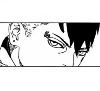 🛸 e18232e8 Аниме, Манга, Персонаж, Иллюстрация, Лицо, Черно-белое telegram sticker