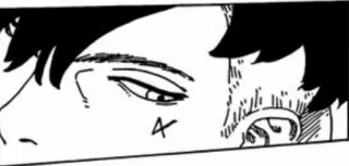 🪐 19faebd7 manga, anime, face, eye, black and white, illustration telegram sticker