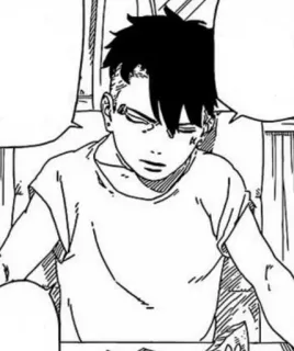 🪐 f7051606 anime, manga, character, illustration, black and white telegram sticker