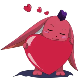 ❤️ 3a671f13 heart, cartoon, love, cute, character, affection telegram sticker