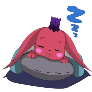 😴 7c61bc5f sleeping, pillow, cartoon, sleepy, nap, relaxed, cute telegram sticker