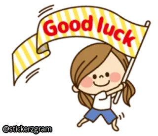 👍 f40a79aa Good luck Buona fortuna, Incoraggiamento, Allegria, Auguri telegram sticker