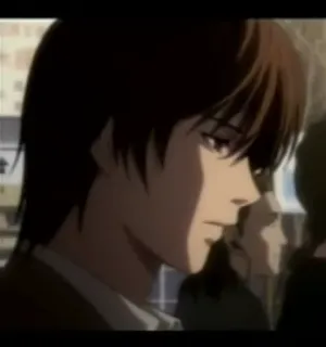 😔 91009a6e Light Yagami Death Note 动漫, 漫画, 死亡笔记, 夜神月 telegram sticker