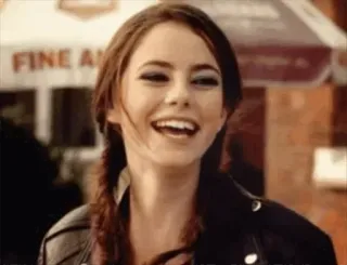 💎 0cbebc5b FINE A wanita, tersenyum, bahagia, potret, tertawa, gadis whatsapp sticker