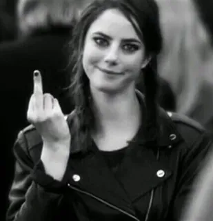 💎 580ad360 jari tengah, menyinggung, kasar, gestur, wanita whatsapp sticker