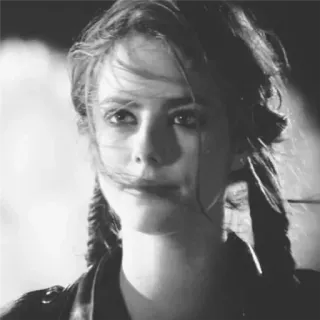 💎 6ffa893d wanita, potret, hitam putih, wajah, gadis, orang whatsapp sticker