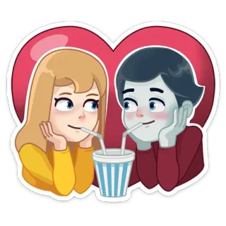 ❤️ e066a14f 情侣, 爱, 浪漫, 心, 饮料, 卡通, 分享 telegram sticker