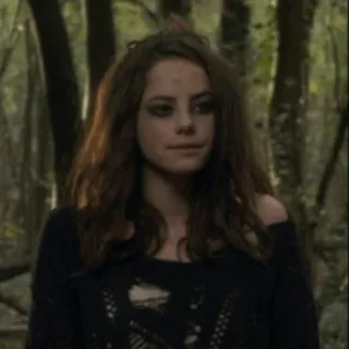 🎣 4807b280 женщина, портрет, женский, человек, лес, деревья whatsapp sticker