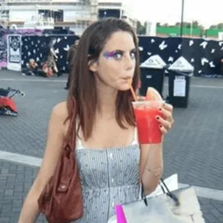 🎣 e08a1627 женщина, напиток, мода, стиль жизни, красота, шопинг whatsapp sticker