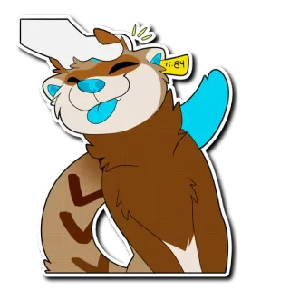 🐶 9096dd80 ti-84 ferret, animal, cute, pet, funny, cartoon whatsapp sticker