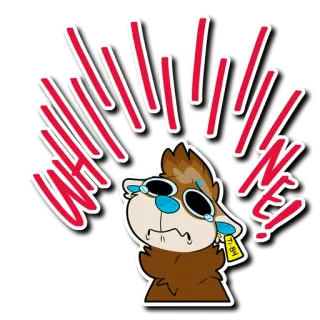 ☹️ 9dd005d4 Whine! cartoon, whining, crying, sad, distressed whatsapp sticker