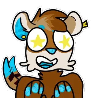 🤩 633751d9 мультфильм, животное, фурри, персонаж, иллюстрация, стикер, искусство whatsapp sticker