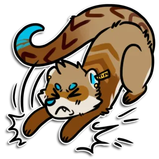 🐾 696b4055 выдра, животное, милый, стикер, хорек, мультфильм whatsapp sticker