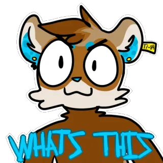 😯 b0a60eb2 WHAT'S THIS Фурри, Что это?, Мем, Стикер whatsapp sticker