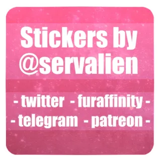 📝 1b832c0b Stickers by @servalien - twitter - furaffinity - telegram - patreon - stickers, servalien, twitter, furaffinity, telegram, patreon, social media telegram sticker
