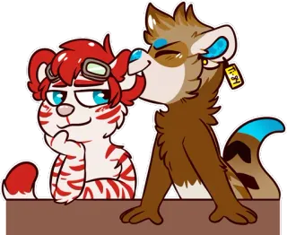 😁 25d58dd4 cartoon, anthropomorphic, animal, cute, characters, friendly telegram sticker