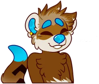 🙌 33d1a7ef otter, furry, cartoon, animal, cute, character telegram sticker