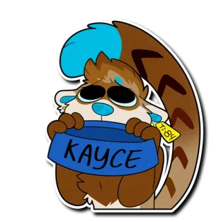 🥺 545db6bc KAYCE cartoon, cat, furry, Kayce, animal telegram sticker