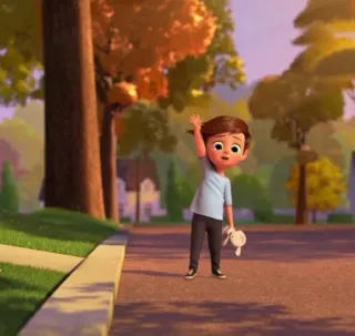 👋 1aea4c29 Tim Templeton The Boss Baby мультфильм, ребенок, малыш, машет рукой, Босс-молокосос telegram sticker