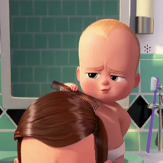 😏 547859b4 Boss Baby The Boss Baby анимация, малыш, Босс-молокосос, мультфильм telegram sticker