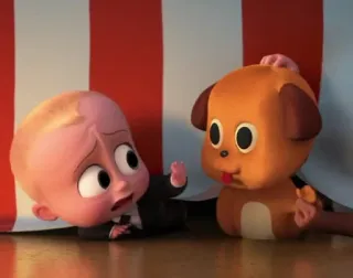 😱 70d6ed29 Boss Baby The Boss Baby мультфильм, анимация, малыш, собака, босс-молокосос telegram sticker