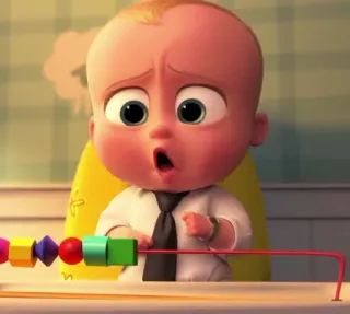 😳 8640e49a Boss Baby The Boss Baby Мультфильм, Ребенок, Костюм, Галстук, Бусы, Босс-молокосос telegram sticker