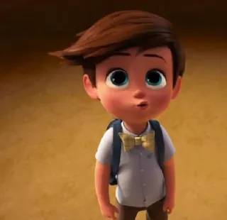 😗 a384c4f9 Tim Templeton The Boss Baby анимированный, мальчик, мультфильм, персонаж, галстук-бабочка, Босс-молокосос telegram sticker