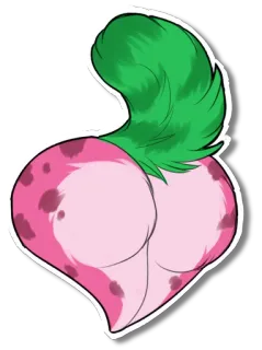 🍑 8bcf8daf попа, персик, мультик, стикер, юмор, сексуальный telegram sticker