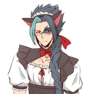 😺 1641e4c4 Anime, Neko-garçon, Servante, Travestissement, Mignon telegram sticker