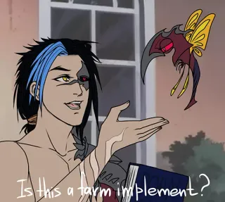 😐 97c459f1 Is this a farm implement? telegram sticker