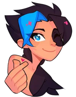 ❤️ a77f87a5 Anime, Dessin animé, Personnage, Geste, Amour, Coeur telegram sticker