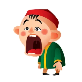 😲 ae2ca18e мультфильм, мальчик, феска, кричит telegram sticker
