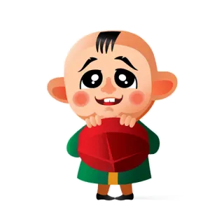 😟 c8633ff6 мультфильм, малыш, милый, персонаж telegram sticker