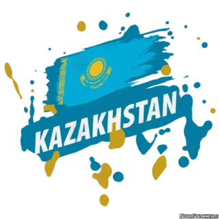 🇰🇿 09b9d607 KAZAKHSTAN казахстан, флаг, страна, азия telegram sticker