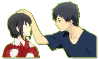 💑 0ffb12c9 Anime, Amor, Fofo, Casal, Carinhoso, Romance whatsapp sticker