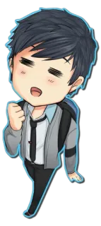 ✊ 34d5ef46 Chibi, Anime, Mangá, Fofo, Personagem, Kawaii whatsapp sticker