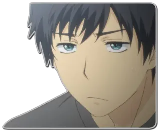 😕 654ca148 Anime, Mangá, Personagem, Homem, Sério, Sem emoção whatsapp sticker