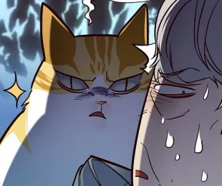 🐈 174d5019 kat, dier, grappig, meme, strip, illustratie telegram sticker