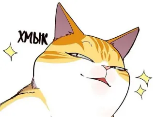 🐈 5fb621b6 ХМЫК kat, grijns, schattig, dier, grappig, meme telegram sticker