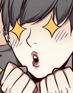 🐈 99e4f1ed Anime, Manga, Opgewonden, Blij, Kawaii, Schattig, Glitter telegram sticker