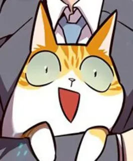 🐈 fb1325f9 kat, dier, cartoon, oranje, schattig, grappig telegram sticker