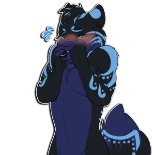 😳 86d2c734 furry, antropomórfico, animal, llorando, riendo, feliz, sonrojado whatsapp sticker