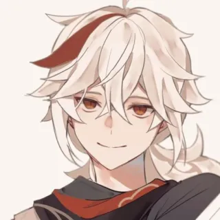 😏 06af7e54 Kaedehara Kazuha Genshin Impact Anime, Videospiel, Genshin Impact, Kaedehara Kazuha, Charakter whatsapp sticker